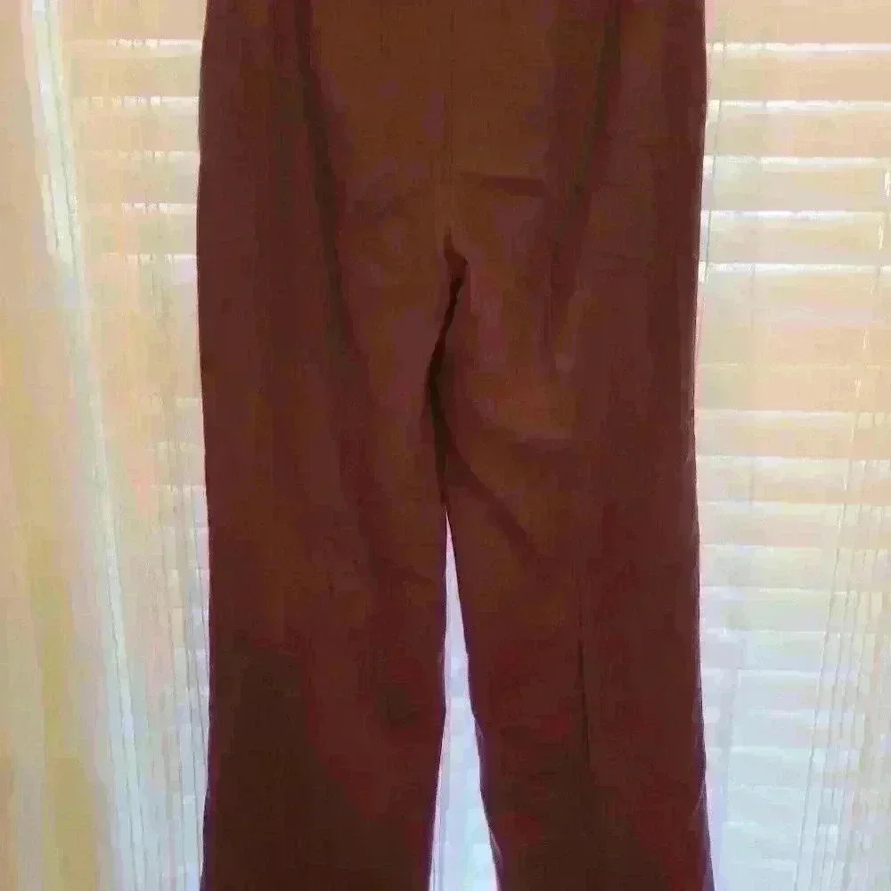 EUC wool blend silk lined womens pants, burgundy, Chadwicks of Boston, sz 8, $39 - Picture 6 of 7